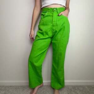 Vintage 70s Lime/Space Green Flare Jeans